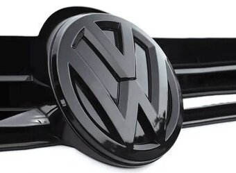 VW Logo znak VOLKSWAGEN cierne leskle / cervene