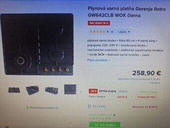 Plynová varná doska