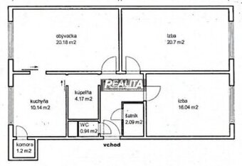 VEĽKOMETRÁŽNY BYT, SPODNÁ ČASŤ KLOKOČINY, BALKÓN
