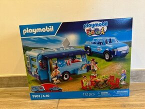 PLAYMOBIL 9502 FunPark Pick-Up s karavanom