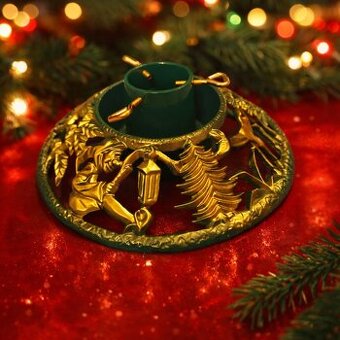 Krásny kovový vianočný stojan na stromček