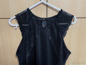 H&M Šaty mini čierne, veľkosť 36
