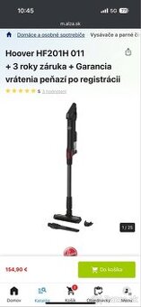Tyčový vysávač Hoover.