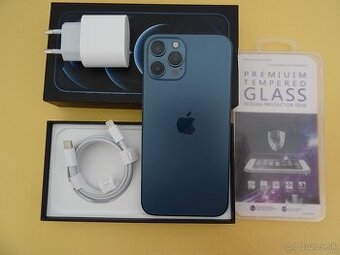 iPhone 12 PRO MAX 256GB BLUE - ZÁRUKA 1 ROK - 100% BATERIA