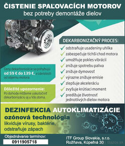 Dekarbonizácia motorov - benzín,diesel,LPG,CNG