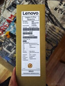 🎮 Predám herný notebook Lenovo Legion 5 Pro (16IAH7H) 🎮 - 1
