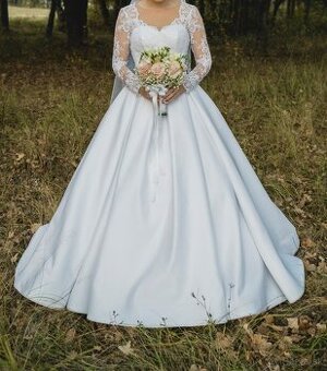 Svadobne šaty veľ. 34-36 + zavoj