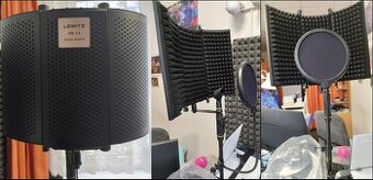 Akustický paravan pro nahrávání + Pop filter + držák