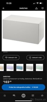 IKEA Smastad veľká detska skrinka 90x52x48cm