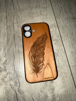 Silikónové / Drevené púzdro na iPhone 16