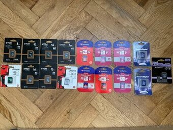 Predám pamäťové SDHC karty Verbatim, TDK, Maxell