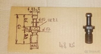 Upinacie  skrutky  do frezovacich trnov(rozmery na foto)