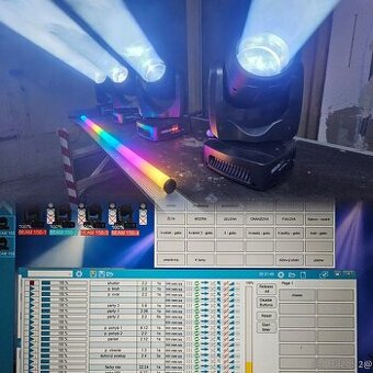 2ks otočné hlavy 150W Beam + fixtura na freestyler