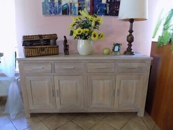 Komoda White wash - masív