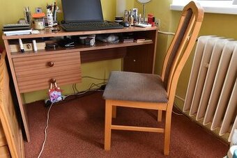pisaci stolik 110 cm + stolička - 2 x šuflik uložny priestor
