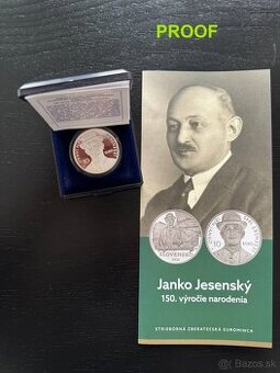 Strieborna minca Janko Jesenský