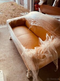 Predám koženú pohovku – pravá talianska, veľmi dobrý st