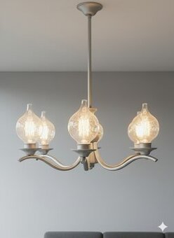 Predám hliníkový retro luster