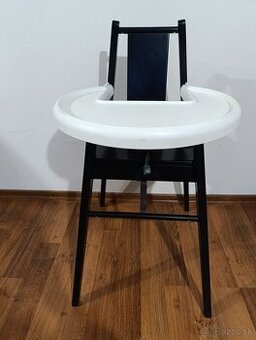 Ikea drevená detská jedálenská stolička s pultom