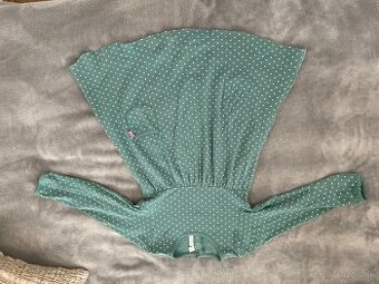 Teplé zelené šaty veľ. 110 pre 4-5 rokov 100% bavlna