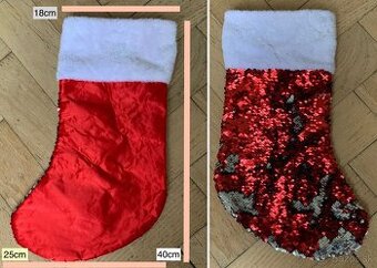 "NOVÁ"MIKULÁŠSKA ponožka látková na zavesenie za 2eur