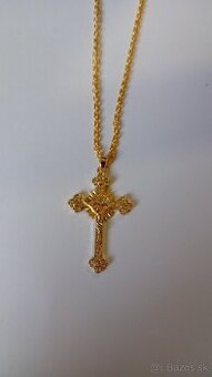 Pozlátená retiazka s krížikom