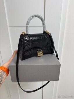 Balenciaga Hourglass croc-effect leather bag