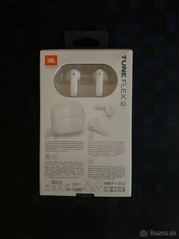 JBL Tune Flex 2 bezdrôtové slúchadlá biela/Bluetooth:5.3/48h