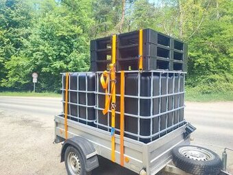 Potravinárske čierne 1000l ibc kontajnery sudy barely