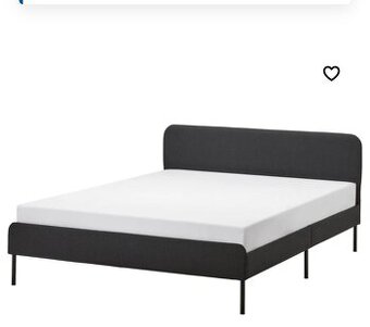 Čalúnený posteľný rám Ikea SLATTUM 140x200