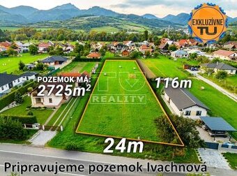 EXKLUZÍVNE iba v TUREALITY pripravujem na predaj POZEMOK...