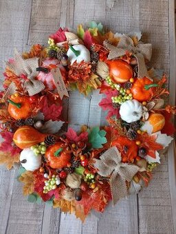 Handmade jesenný veniec - 1