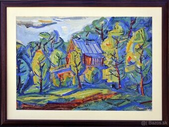 Juraj Škatulár - Bez názvu, tempera na papieri