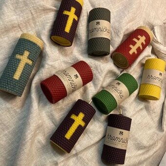 Hromničná sviečka  z včelieho vosku