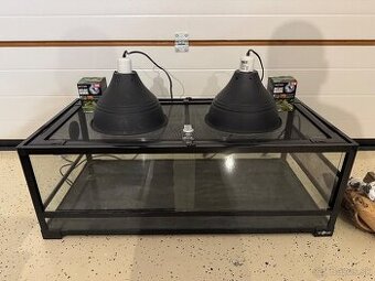 Terárium REPTI PLANET + 2 lampy TOP STAV