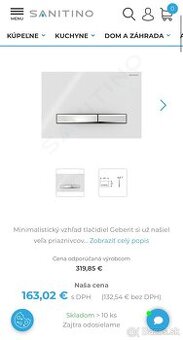 Predám Geberit Sigma50 - Ovládacie tlačidlo splachovania, ch