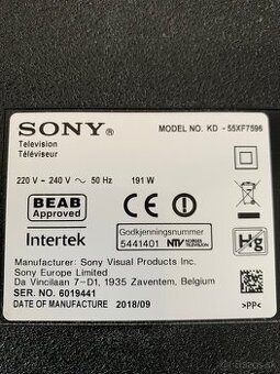 TV SONY KD55FX7596