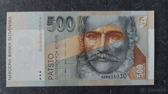 500 Sk - 1993, séria A - stav N (UNC)