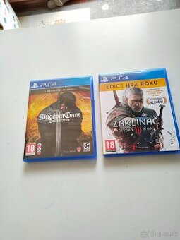 Predám hry na PS4 – perfektný stav