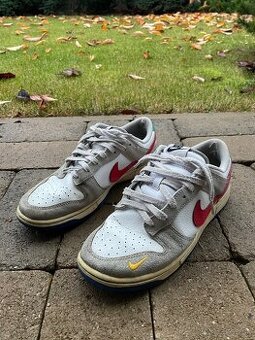 Nike Dunk Low Light Iron Ore Red Blue