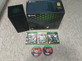 Predám Xbox Series X s 4 hrami a 1 ovládačom