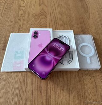 iPhone 16 128 gb Pink - komplet príslušenstvo, záruka