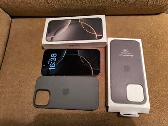 iPhone 16 Pro Max 256 GB – titán, ako nový, Batéria 100%.