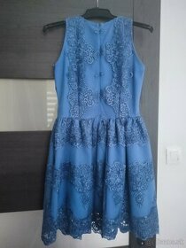 Modré spoločenské šaty - 1