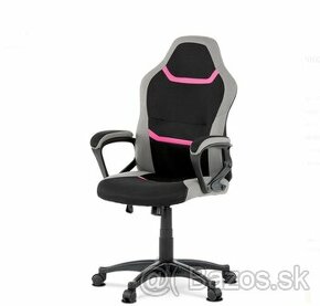 Kancelárska a herná stolička KA-L611 PINK, ružová, sivá a či - 1