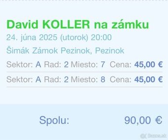 Lístky DAVID KOLLER