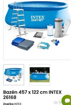 Predám bazén INTEX easy set 457x122 cm