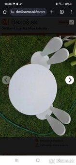 Detsky stol a stolicky bunny drevene