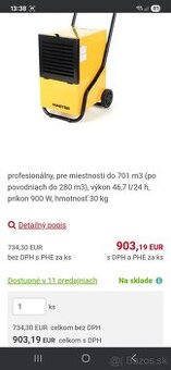 Predám stavebný odvlhcovac