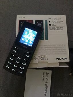 Nokia 105 Duos čierna v peknom stave komplet